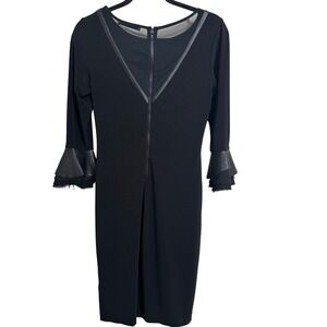 black midi v neck dress Black V-Neck Midi Dress